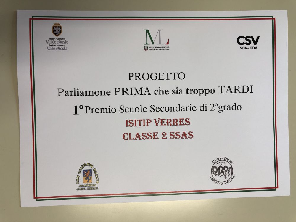 attestato del premio